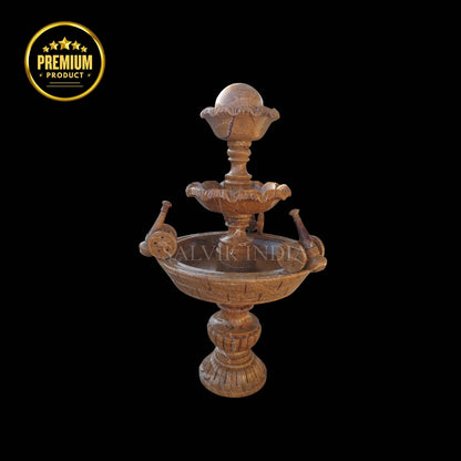Compact Marble Fountain for Home 2.5ft – Elegant Indoor & Outdoor Water Fountain