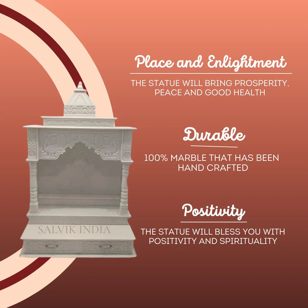 Handcrafted Makrana Marble Mandir – Premium Temple Design