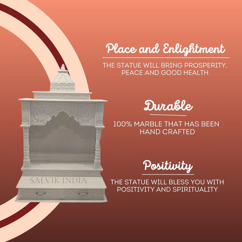 Handcrafted Makrana Marble Mandir – Premium Temple Design