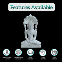 Pure White Marble Parshwanath Idol