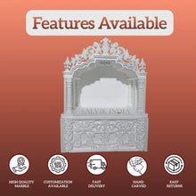 Small White Marble Mandir with Clean Traditional Finish