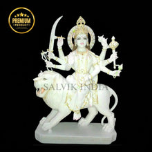 Marble Durga Idol – Handcrafted Maa Durga Statue for Home Temple