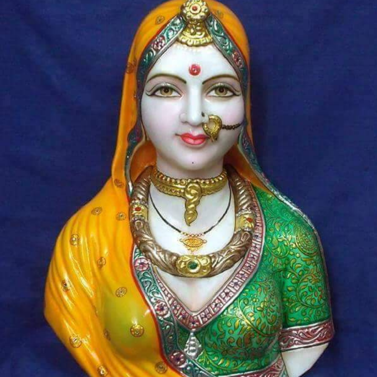 Bani Thani Marble Murti – 12-Inch Handcrafted Masterpiece