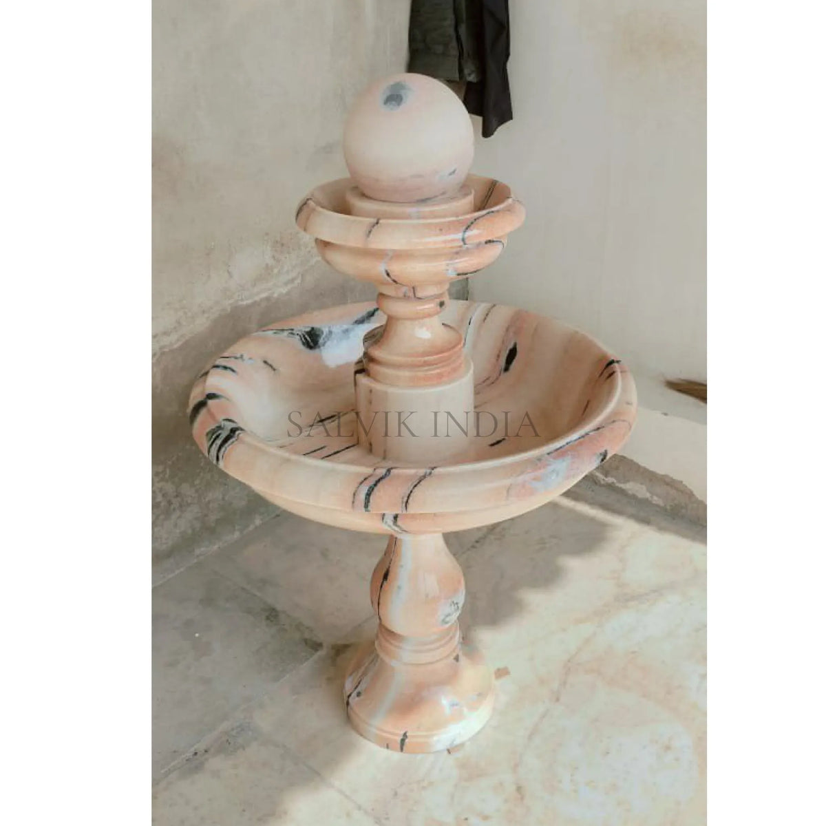 Beige Marble 2 Tier Fountain 4ft 
