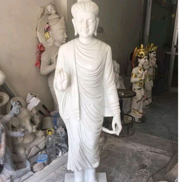 Celestial Buddha – Handcrafted Marble Art