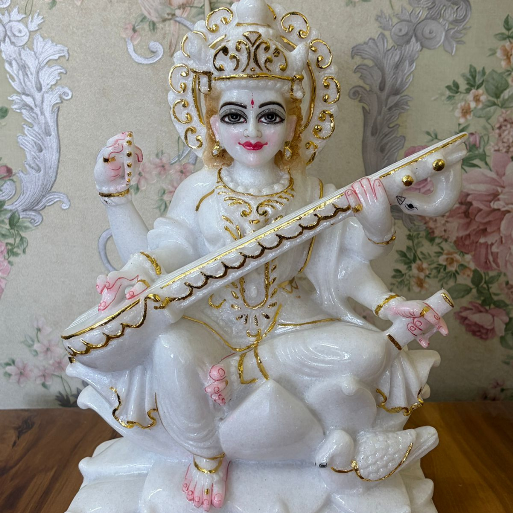 Buy premium saraswati marble idol for home