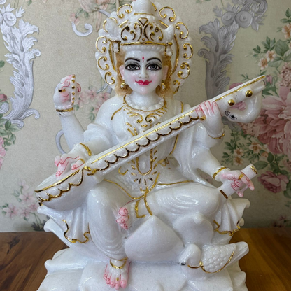 Buy premium saraswati marble idol for home
