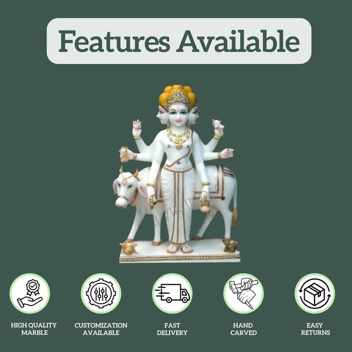 Dattatreya marble statue 1