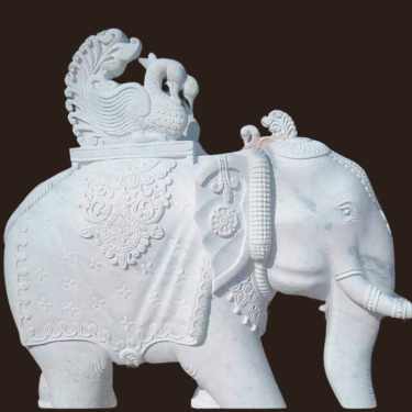 Decorative Elephant Marble Sculpture