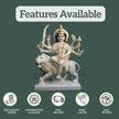  Durga Maa Marble Idol for Home-Hand Carved Goddess Durga Statue for Temple & Pooja Room