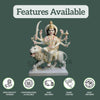  Durga Maa Marble Idol for Home-Hand Carved Goddess Durga Statue for Temple & Pooja Room