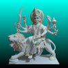 Handcrafted Durga Maa Marble Idol for Home Temple made from Makrana Marble