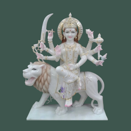 Durga Marble Statue
