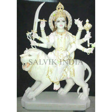 Marble Durga Idol – Handcrafted Maa Durga Statue for Home Temple