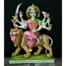2 Feet Maa Durga Marble Murti – Handcrafted Durga Idol for Home Temple