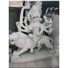 Marble Durga Devi Statue – Handcrafted Traditional Goddess Sculpture