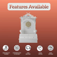 Marble Mandir for Pooja Room – Elegant Handcrafted Marble Temple Design