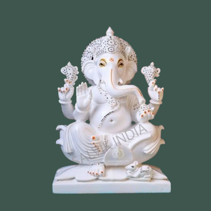 Ganesh Idol In Marble