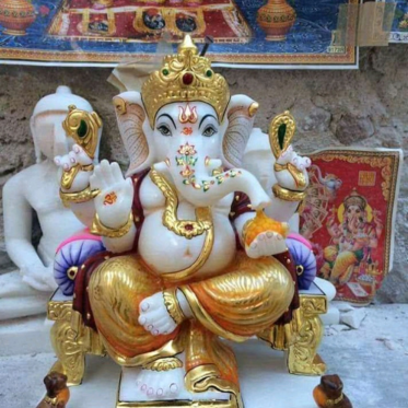 Artisan Marble Ganesha Statue for Home Temple