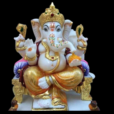 Artisan Marble Ganesha Statue for Home Temple