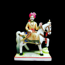 Handcrafted Marble Ramdev Baba Murti For Home Temple 
