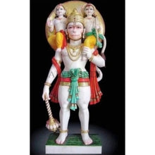 White Marble Hanuman Statue – Handcrafted Bajrangbali Idol for Home Temple