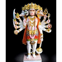 White Marble Hanuman Murti – Traditional Handcrafted Statue for Home Temple