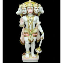 Marble Hanuman Ji Murti – Handcrafted Bajrangbali Statue with Fine Detailing