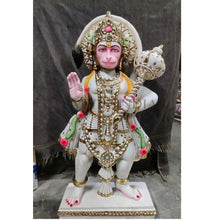 Marble Hanuman Ji Statue – Handcrafted Bajrangbali Idol for Home & Temple