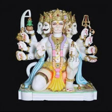 Marble Panchmukhi Hanuman Murti – Traditional Five-Faced Hanuman Idol