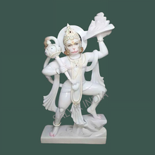 Handcrafted Makrana Marble Hanuman Idol