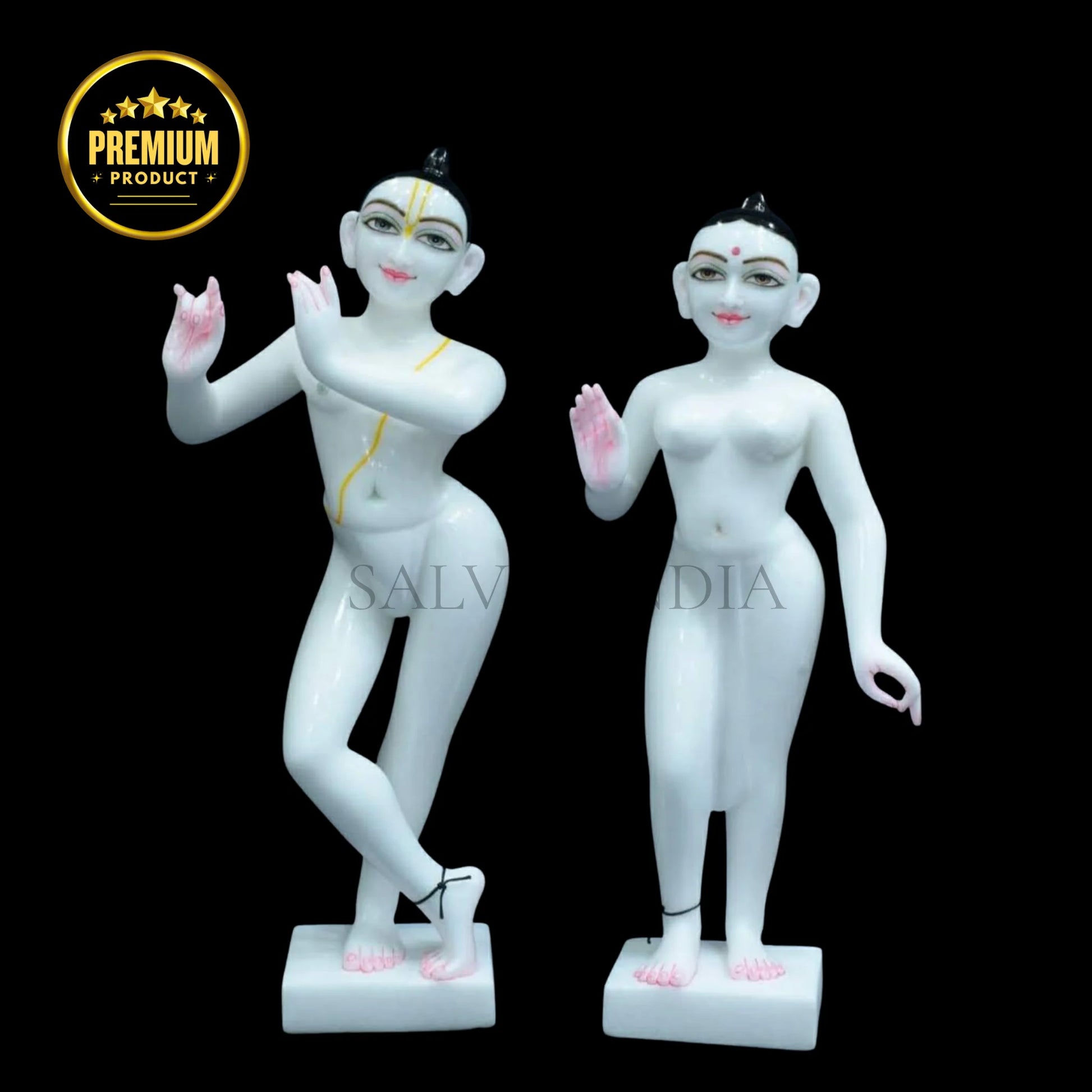 ISKCON Radha Krishna Idol 12-30 Inch Marble Statue