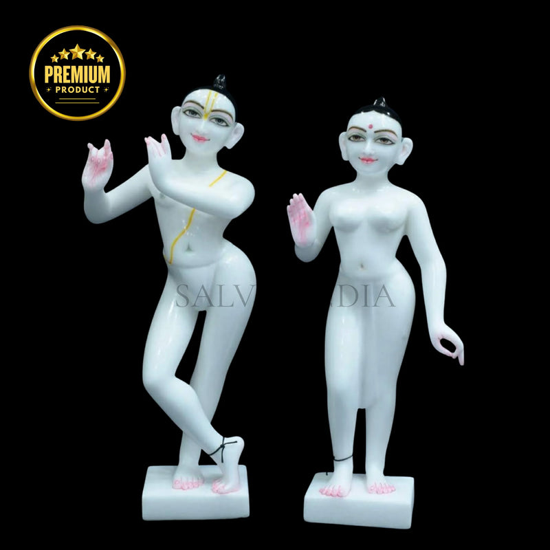 ISKCON Radha Krishna Idol 12-30 Inch Marble Statue