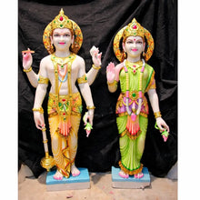 Laxmi Narayan Murti Marble – Handcrafted Vishnu Lakshmi Statue