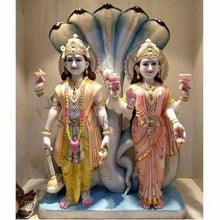 Marble Lakshmi Narayana Idol – Traditional Handcrafted Statue for Home Temple