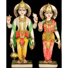 Vishnu Laxmi Murti Marble – Handcrafted Lakshmi Narayan Statue
