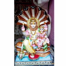 Laxmi Narayan Marble Idol – Traditional Vishnu Lakshmi Statue for Home