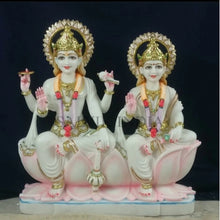 Laxmi Narayan Marble Statue- Laxmi Narayan Marble Statue – Handcrafted Vishnu Lakshmi Murti
