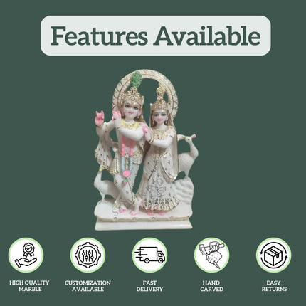 Radha Krishna Marble Statue 1