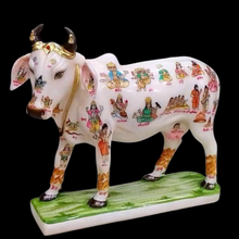 Kamdhenu Cow Marble Statue