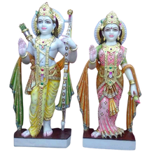 Luxury Ram Sita Marble Sculpture in Makrana Marble
