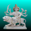 Handcrafted Maa Sherawali Marble Murti for Home Pooja