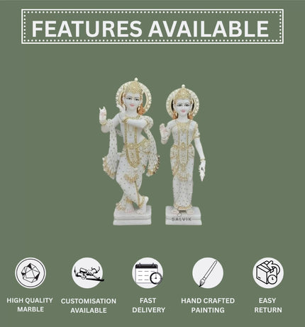Marble Radha Krishna Idol 1