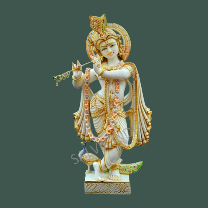 Marble Krishna Statue (12-36 inch)
