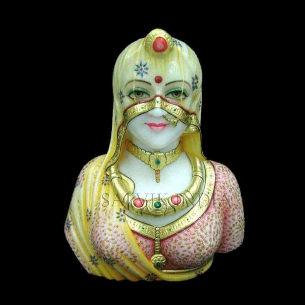Marble Bani Thani Murti - Handcrafted Marble Idol