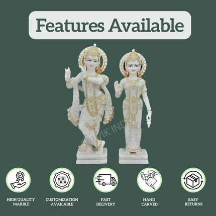 Marble Radha Krishna Idol 1