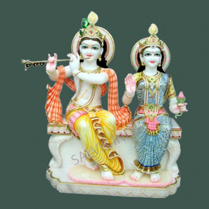 Marble radha krishna murti