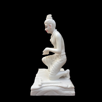 Neelkanth Bhagwan Marble Murti Side View