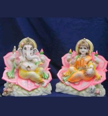 Premium Laxmi Ganesh Marble Statue for daily worship