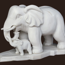 Premium Marble Elephant Sculpture for Home Decoration